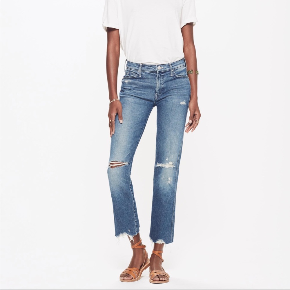 Mother denim rascal ankle chew - size 25
